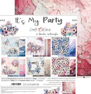 Craft O Clock - Its My Party - 12 x 12 Paper Pack