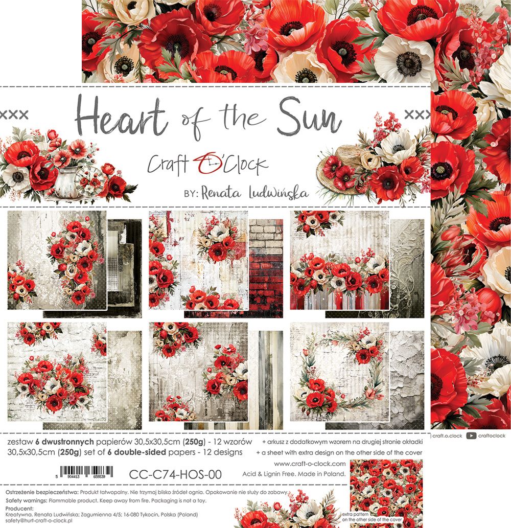 Craft O Clock - Heart of the Sun - 12 x 12 Paper Pack - 86pages