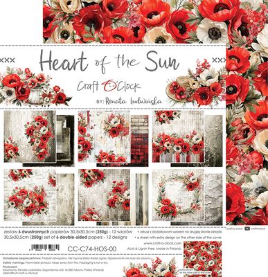 Craft O Clock - Heart of the Sun - 12 x 12 Paper Pack