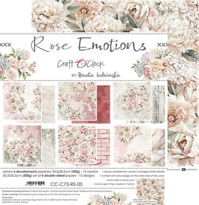 Craft O Clock - Rose Emotions - 12 x 12 Paper Pack