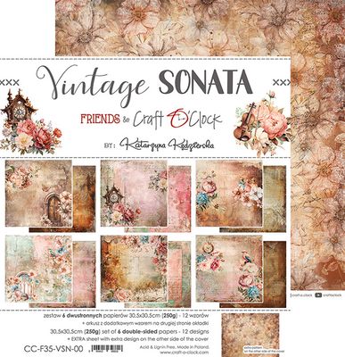 Craft O Clock - Vintage Sonata - 12 x 12 Paper Pack
