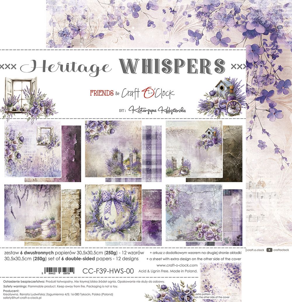 Craft O Clock - Heritage Whispers - 12 x 12 Paper Pack