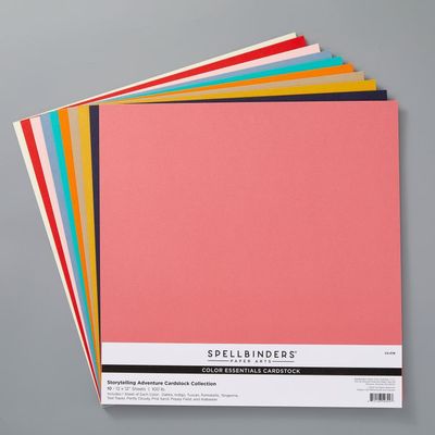 Spellbinders Paper Arts - Smooth Cardstock Packs - Storytelling Adventure - 12 x 12 - 10 Sheets - CS-078