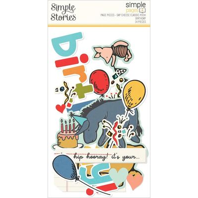 Simple Stories - Say Cheese Classic Pooh Birthday Collection - Page Pieces - 24814 - 15 pcs