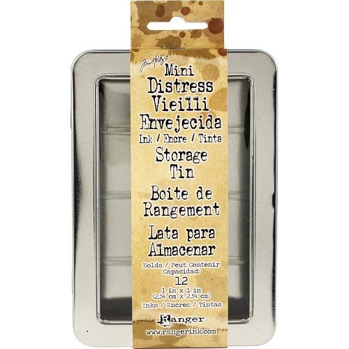Tim Holtz - Storage - Mini Distress Inks Tin - TDA42013 - Holds 12 Mini Pads
