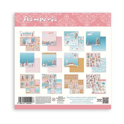 Stamperia - Romantic Series - Candy Christmas Collection - 12 x 12 Paper Pad - SBBL173 - 10 Sheets