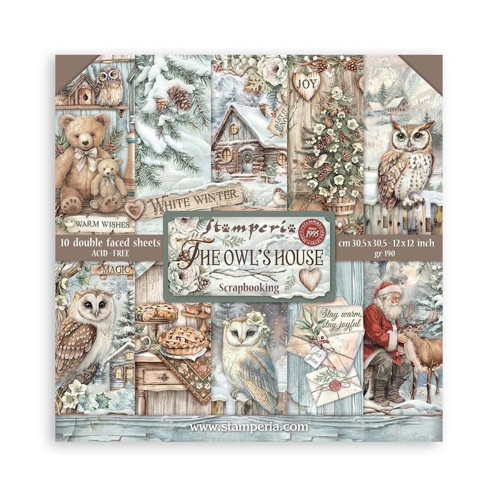 Stamperia - The Owl&#39;s House Collection - 12 x 12 Paper Pad - SBBL174 - 10 Sheets