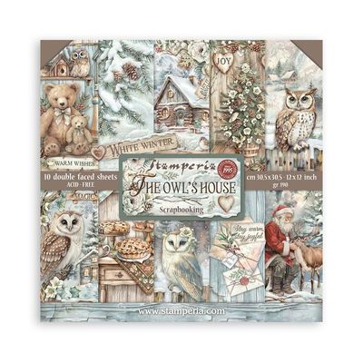 Stamperia - The Owl&#39;s House Collection - 12 x 12 Paper Pad - SBBL174 - 10 Sheets