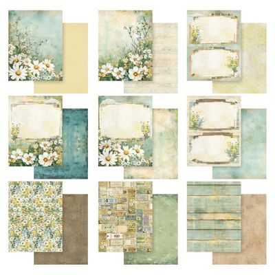 49 &amp; Market - Botanical Buzz Collection - 6&quot; x 8&quot; Paper Pack - DBB32253 - 27 Sheets