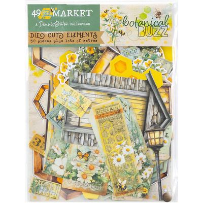 49 &amp; Market - Botanical Buzz Collection - Elements - Die Cuts - DBB32403 - 50 Pcs