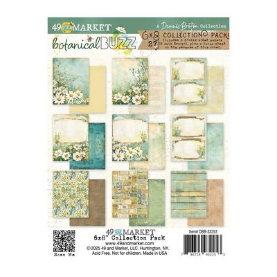 49 &amp; Market - Botanical Buzz Collection - 6&quot; x 8&quot; Paper Pack - DBB32253 - 27 Sheets