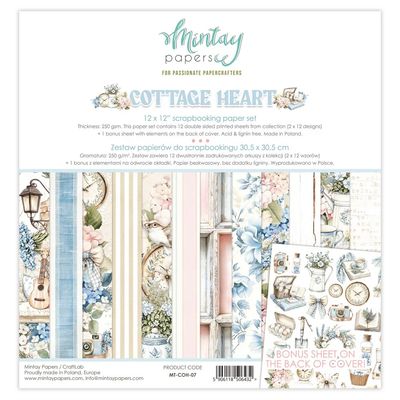 Mintay Papers - Cottage Heart Collection - 12 x 12 Paper Pack - MT-COH-07 - 12 sheets
