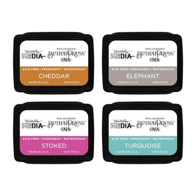 Spellbinders Paper Arts &amp; Dina Wakley - Betterpress - Mini Ink Pad set - Dina&#39;s Faves - BPI-044