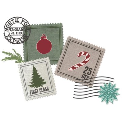 49 &amp; Market &amp; Sizzix - Framelit Die Set &amp; Stamp Set - Special Delivery - 667009 - 20 plus Stamps &amp; 11 Dies