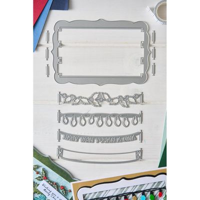 49 &amp; Market &amp; Sizzix - Thinlets Die Set - Snap &amp; Swap - Merry Christmas - 667016 - 6 pcs
