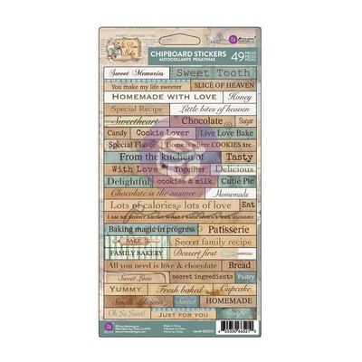 Prima marketing - Home Baker Collection - Chipboard Stickers - 672683 - 49 pcs