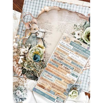 Prima marketing - Home Baker Collection - Chipboard Stickers - 672683 - 49 pcs