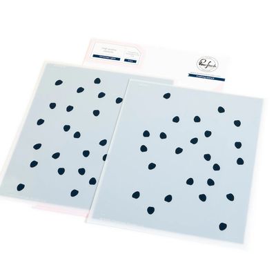 PinkFresh Studio - Twinkle &amp; Tradition Collection - Christmas Lights - Coverplate and Stencil Bundle - 291825 &amp; 291925 - 3pcs