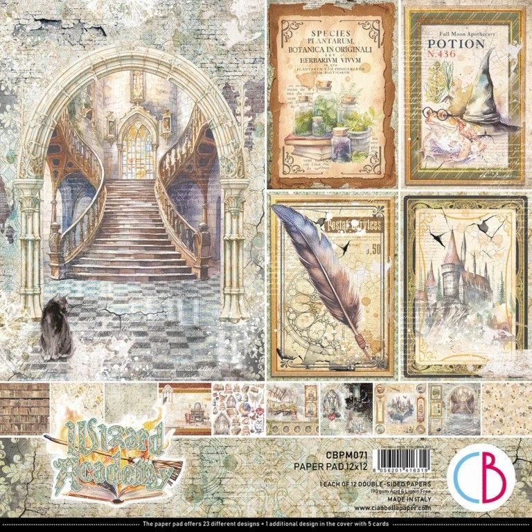 Ciao Bella - Wizard Academy Collection - 12 x 12 Paper Pack - CBPM071 - 12 Papers