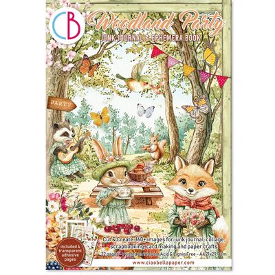 Ciao Bella - Junk Journals - Ephemera Books -Woodland Party - A4 -  CBB011 - 32 pages