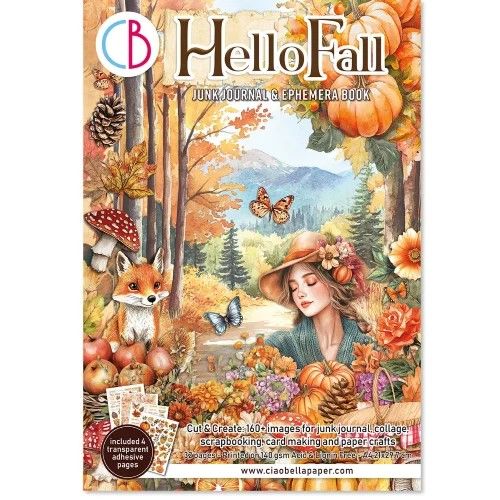Ciao Bella - Junk Journals - Ephemera Books - Hello Fall - A4 -  CBB013 - 32 pages