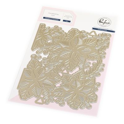PinkFresh Studio - Twinkle &amp; Tradition Collection - Whispers of Poinsettia - Die &amp; Stencil Bundle - 292125 &amp; 292225  - 6 pcs