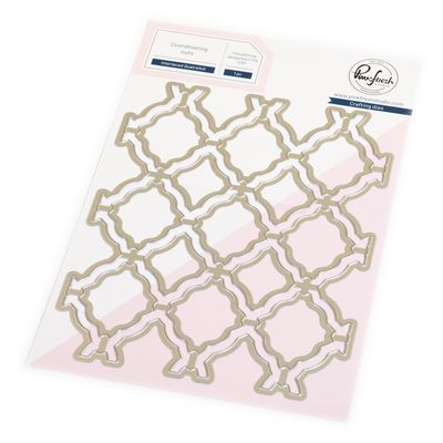 PinkFresh Studio - Twinkle &amp; Tradition Collection - Interlaced Quatrefoil Press Plate &amp; Die Bundle - 260124 &amp; 260224 - 2 pcs