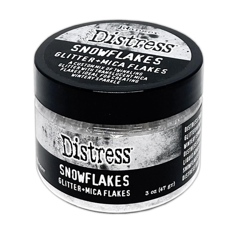 Tim Holtz &amp; Ranger - Distress Glitter &amp; Mica Flakes - Snowfall - TDA92285 - 3 fl oz (47grm)