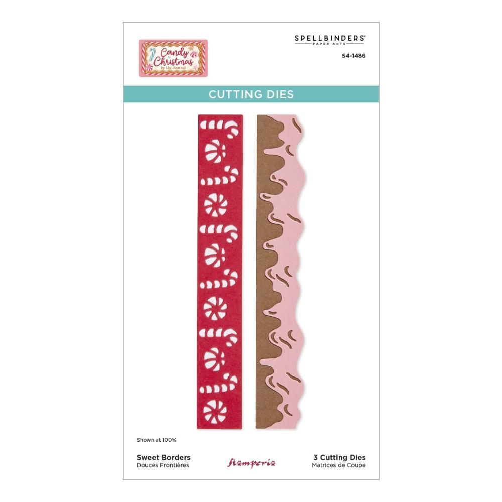Spellbinders Paper Arts - Candy Christmas Collection by Stamperia - Die Set - Sweet Borders -S4-1486 - 3 Dies