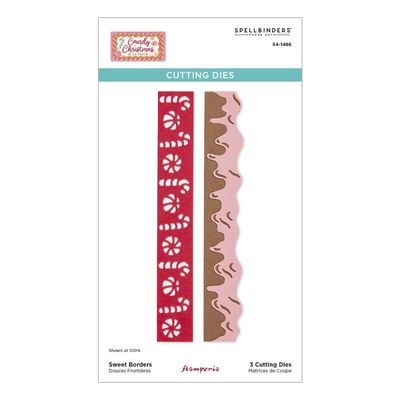 Spellbinders Paper Arts - Candy Christmas Collection by Stamperia - Die Set - Sweet Borders -S4-1486 - 3 Dies