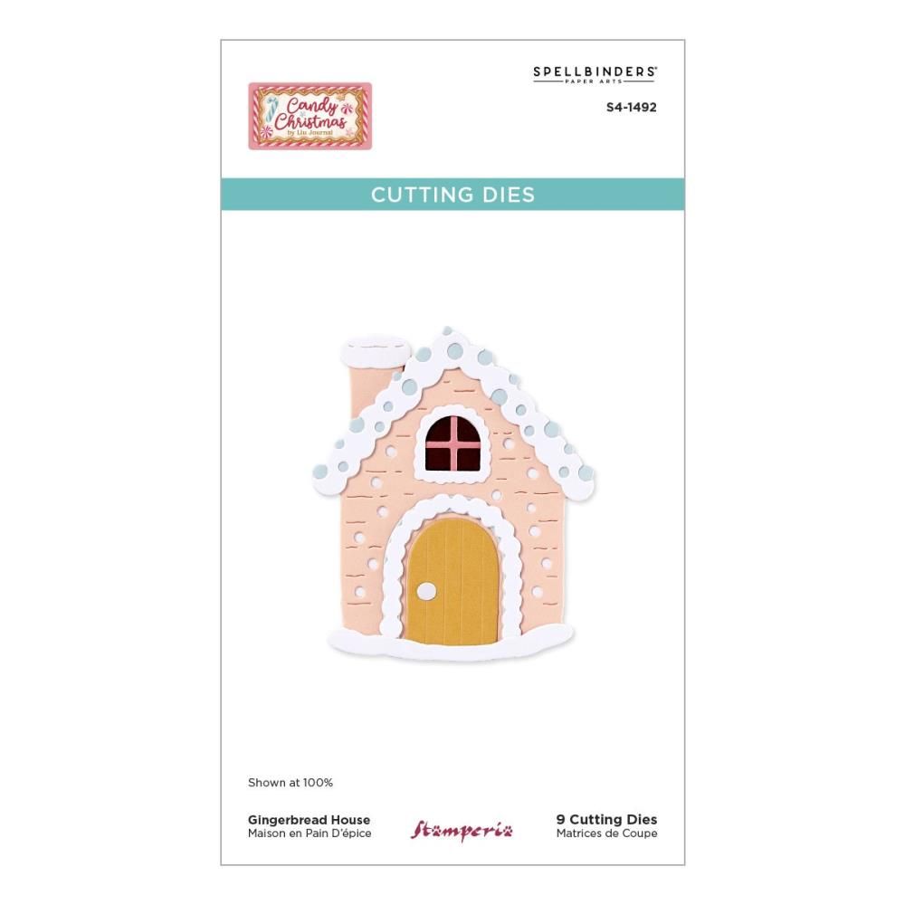 Spellbinders Paper Arts - Candy Christmas Collection by Stamperia - Die Set - Gingerbread House - S4-1492 - 7 Dies