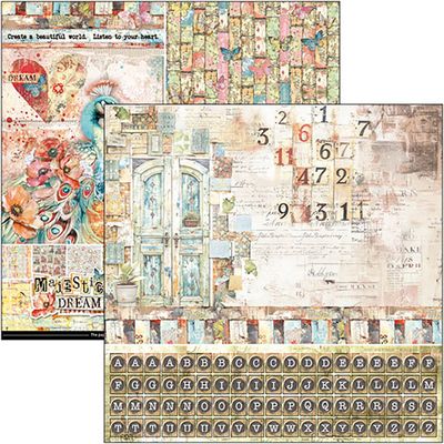 Ciao Bella - Majestic Dream Collection - Patterns Pad - 12 x 12 - CBT084 - 8 sheets