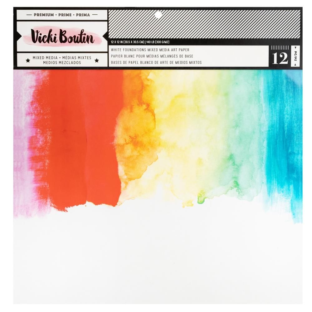 Vicki Boutin - Mixed Media - Foundations Paper - 12 x 12 - 140lb / 300GSM- 343917