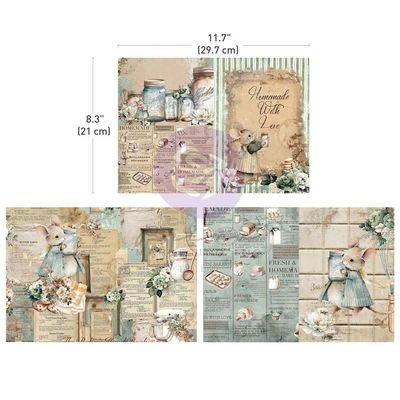 Prima Marketing - Home Baker Collection - Decoupage Papers - 679682 - 3 sheets