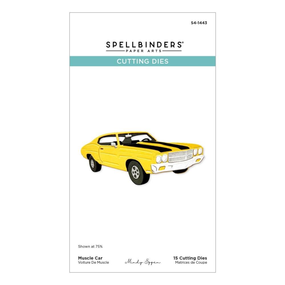 Spellbinders Paper Arts - Etched Dies - Classic Road Legends - Muscle car - S4-1443 - 15 pcs