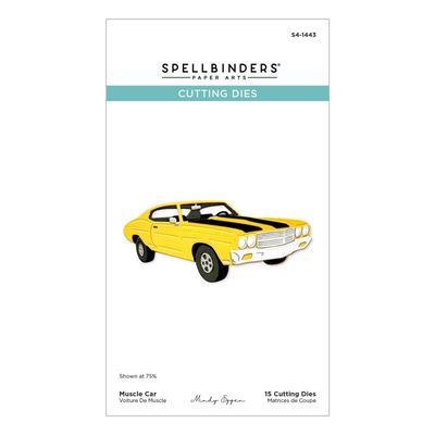 Spellbinders Paper Arts - Etched Dies - Classic Road Legends - Muscle car - S4-1443 - 15 pcs