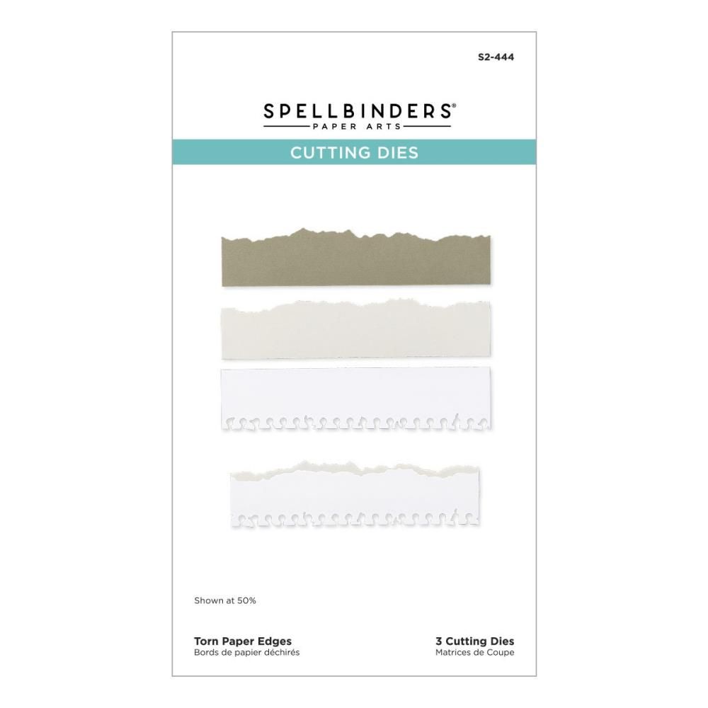 Spellbinders Paper Arts - Etched Die - Torn Edges - Take Note - S2-444 -3 pcs