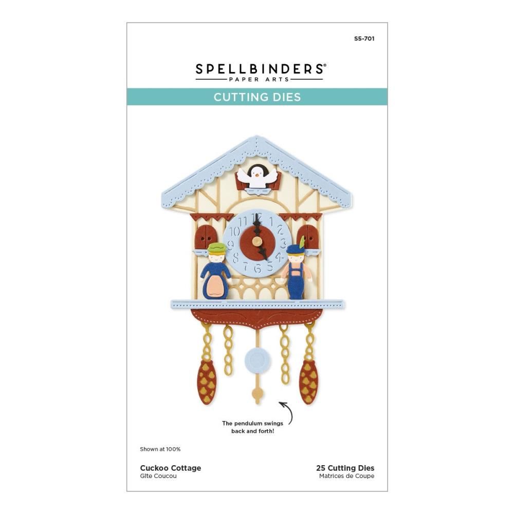 Spellbinders Paper Arts - Etched Die - Cuckoo Cottage Collection - Cuckoo Cottage - S5-701 - 25 pcs