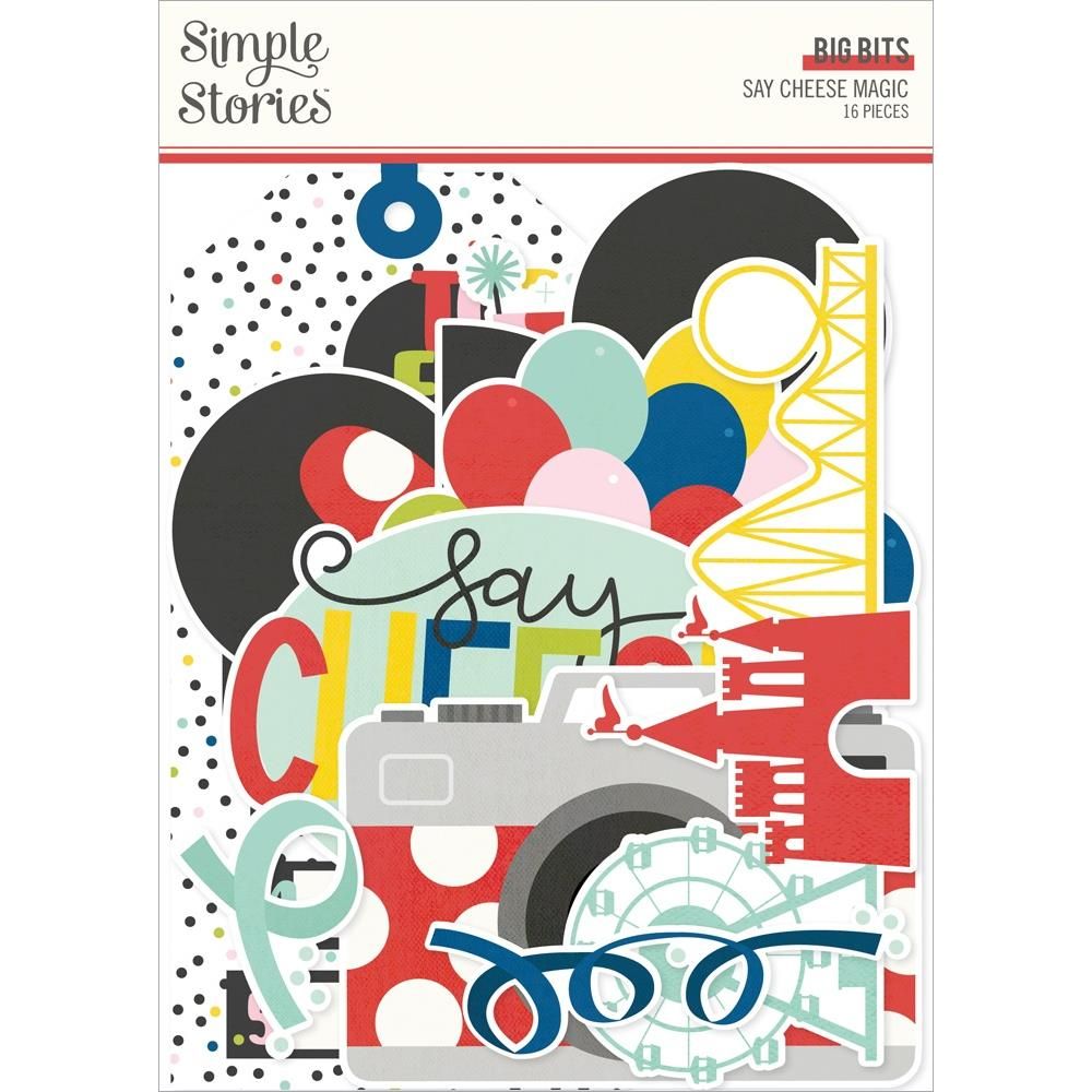Simple Stories - Say Cheese Classic Mouse - Magic Collection - Die Cuts - Big Bits -  22420 -16 pcs