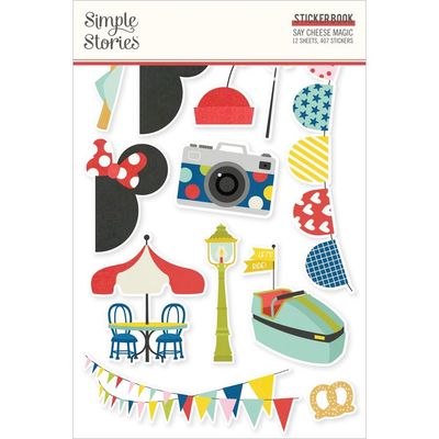 Simple Stories - Say Cheese Classic Mouse Magic Collection - Sticker Book - 22421 - 12 Sheets 407 stickers