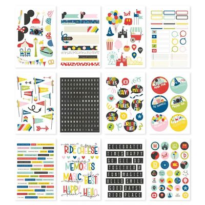 Simple Stories - Say Cheese Classic Mouse - Magic Collection - Sticker Book - 22421 - 12 Sheets 407 stickers