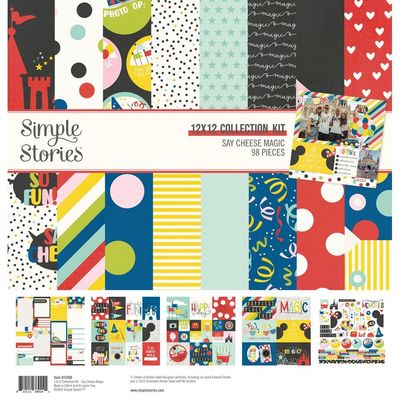 Simple Stories - Say Cheese Classic Mouse Magic Collection - 12&quot; x 12&quot; Paper Pad - 12 sheets - 22400
