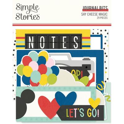 Simple Stories - Say Cheese Classic Mouse Magic Collection - Die Cuts - Bits &amp; Pieces - Journaling - 22419 - 29 pcs