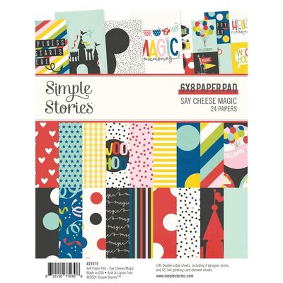 Simple Stories - Say Cheese Classic Mouse Magic Collection - 6&quot; x 8&quot; - Paper Pad - 22415 - 24 Sheets