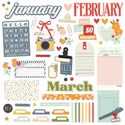 Simple Stories - Calendars Made Simple - Life In Photos Kit - 25861 - 181 pcs