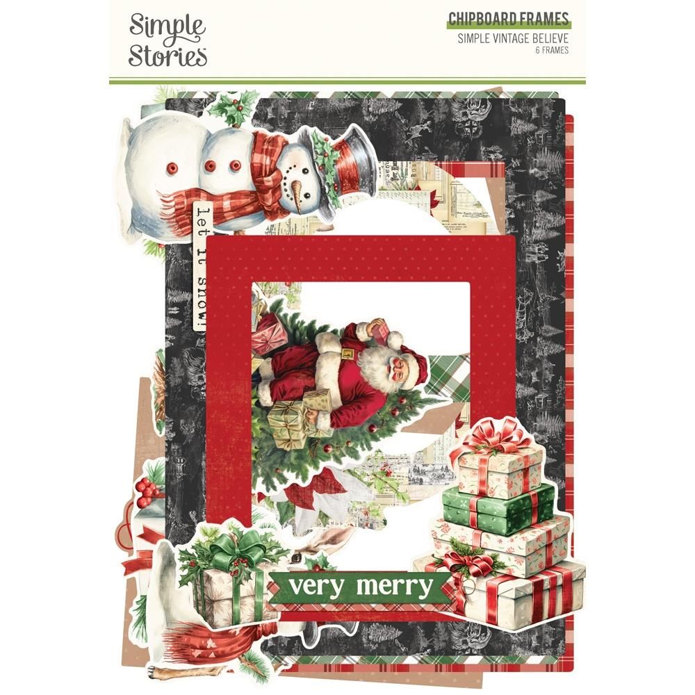 Simple Stories - Simple Vintage Believe Collection - Chipboard Frames - 25531 -6pcs