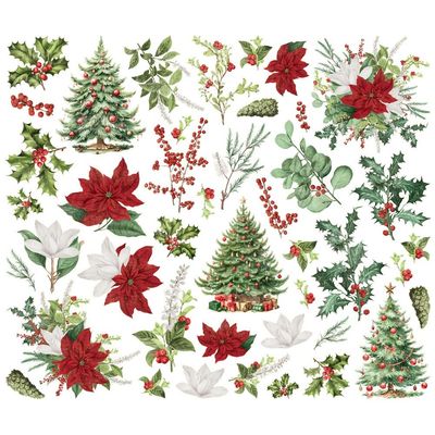 Simple Stories - Simple Vintage Believe Collection - Bits &amp; Pieces - Floral - 25526 - 43 pcs