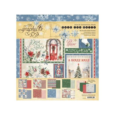 Graphic 45 - Deck The Halls Collection - 12 x 12 Paper Pad - 4503093 - 24 Sheets
