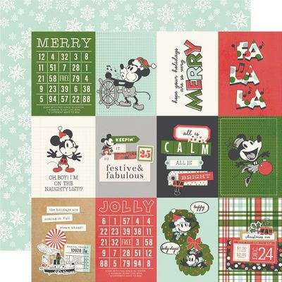 Simple Stories - Say Cheese Classic Mouse Collection - Christmas - 12" x 12" - Paper Pack - 25200 - 12 sheets