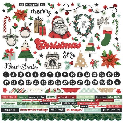 Simple Stories - All Wrapped Up Collection -  12" x 12" - Paper Pack - 25400 - 12 sheets